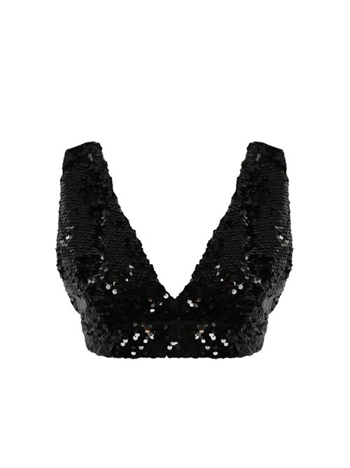 Top con paillettes nero Philosophy di Lorenzo Serafini | A0803 7250555